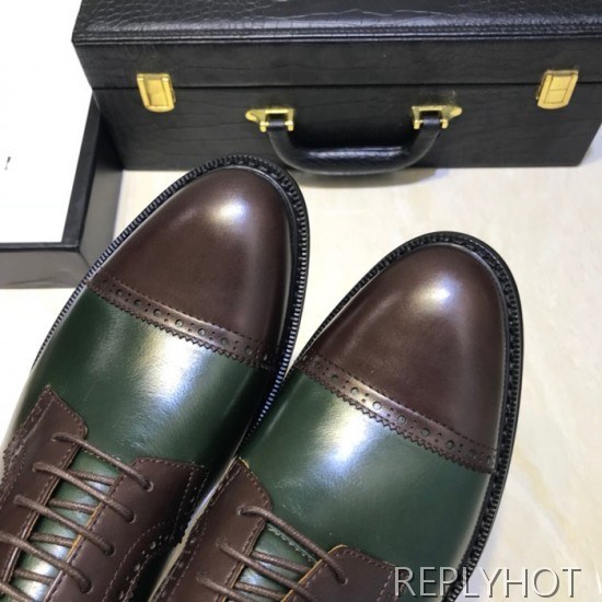 Gucci 2020 Mens Leather Oxford Shoes