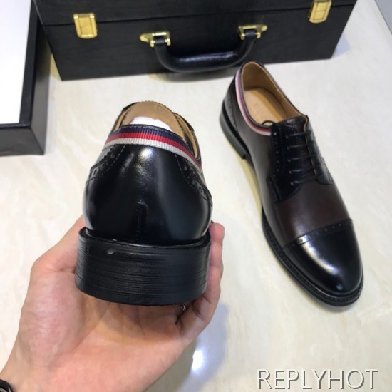 Gucci 2020 Mens Leather Oxford Shoes