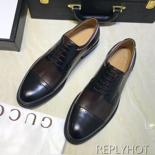 Gucci 2020 Mens Leather Oxford Shoes