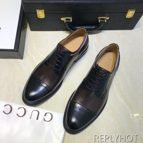 Gucci 2020 Mens Leather Oxford Shoes