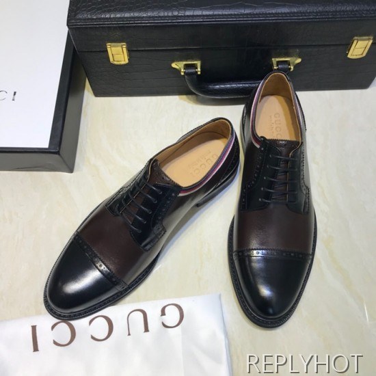 Gucci 2020 Mens Leather Oxford Shoes