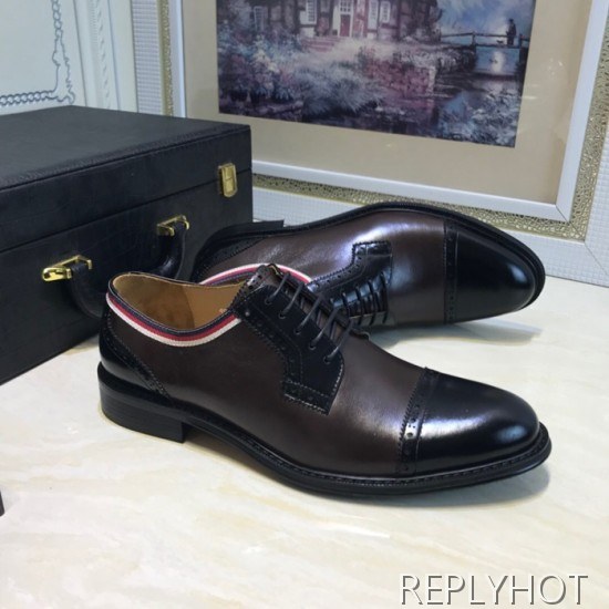 Gucci 2020 Mens Leather Oxford Shoes