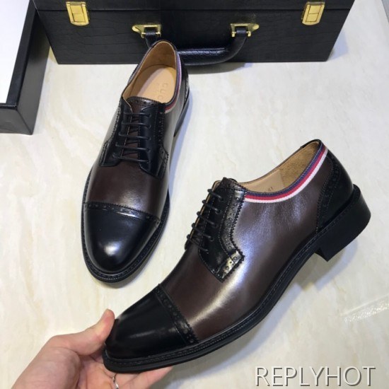 Gucci 2020 Mens Leather Oxford Shoes