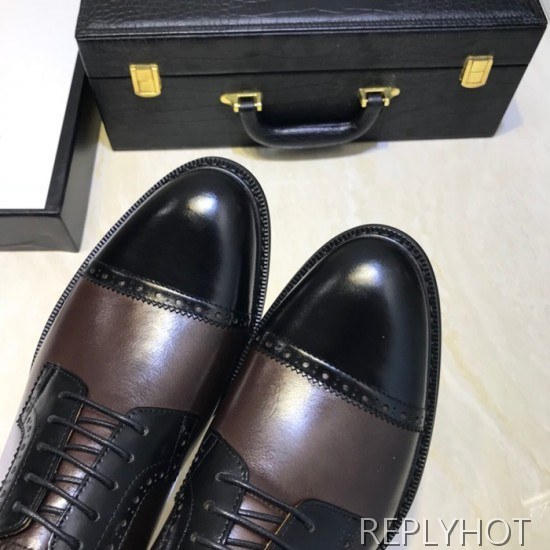 Gucci 2020 Mens Leather Oxford Shoes