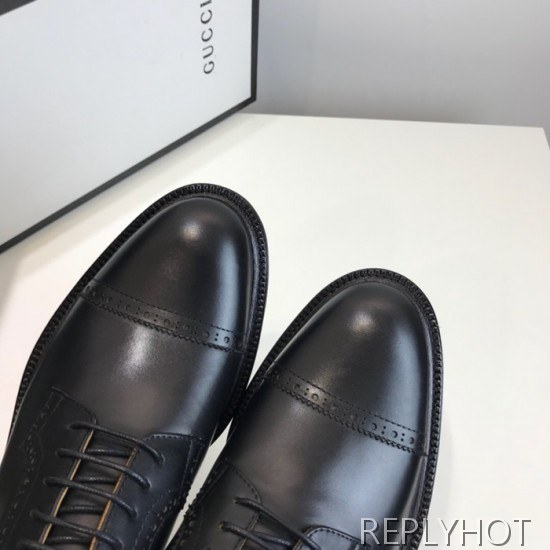 Gucci 2020 Mens Leather Oxford Shoes
