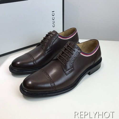 Gucci 2020 Mens Leather Oxford Shoes