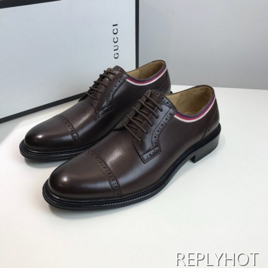 Gucci 2020 Mens Leather Oxford Shoes