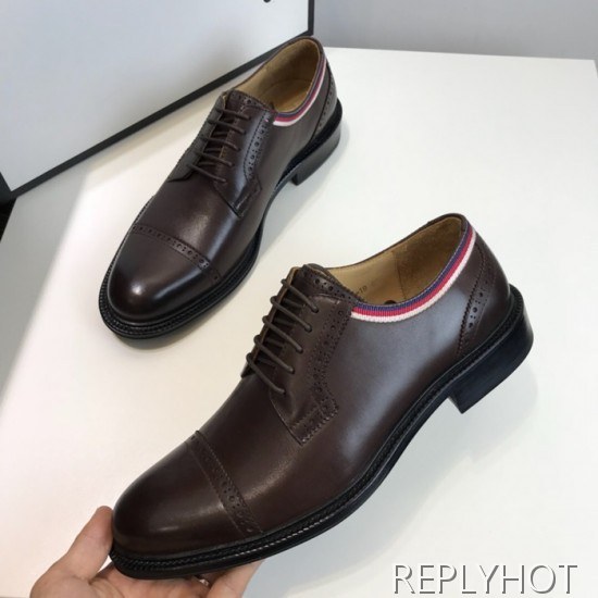 Gucci 2020 Mens Leather Oxford Shoes