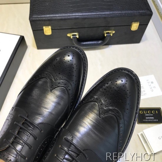 Gucci 2020 Mens Leather Oxford Shoes