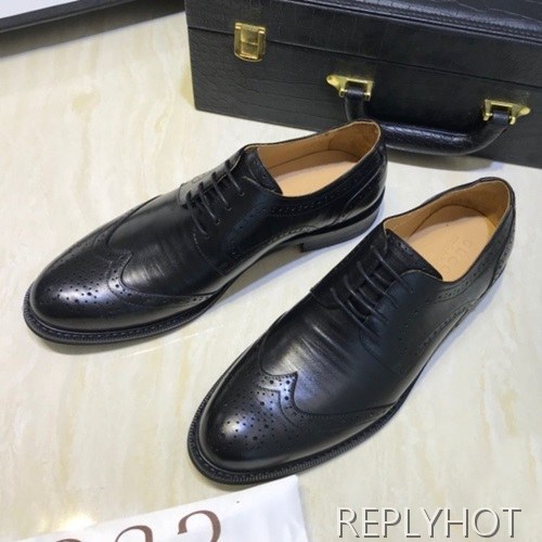 Gucci 2020 Mens Leather Oxford Shoes