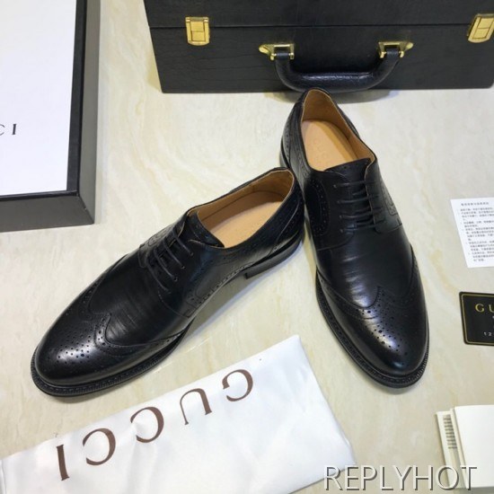 Gucci 2020 Mens Leather Oxford Shoes