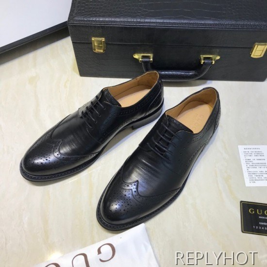 Gucci 2020 Mens Leather Oxford Shoes