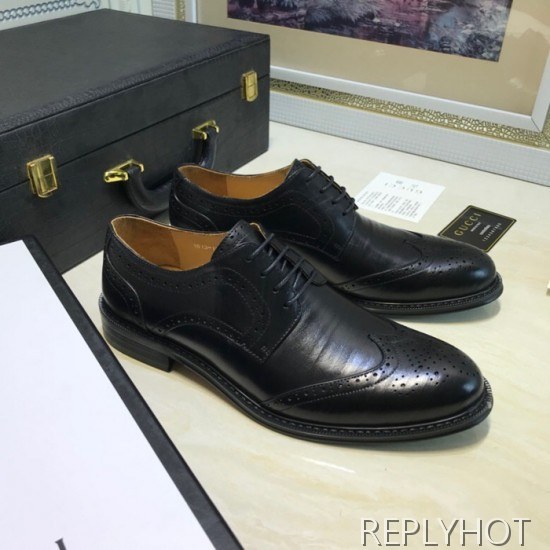 Gucci 2020 Mens Leather Oxford Shoes