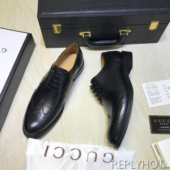 Gucci 2020 Mens Leather Oxford Shoes