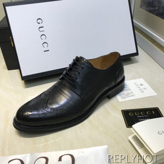 Gucci 2020 Mens Leather Oxford Shoes