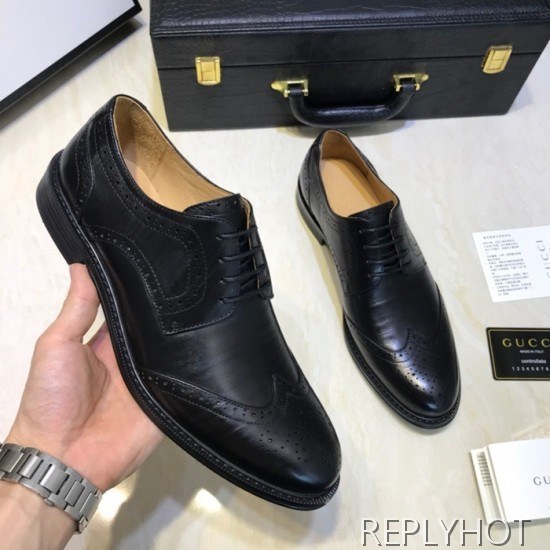 Gucci 2020 Mens Leather Oxford Shoes