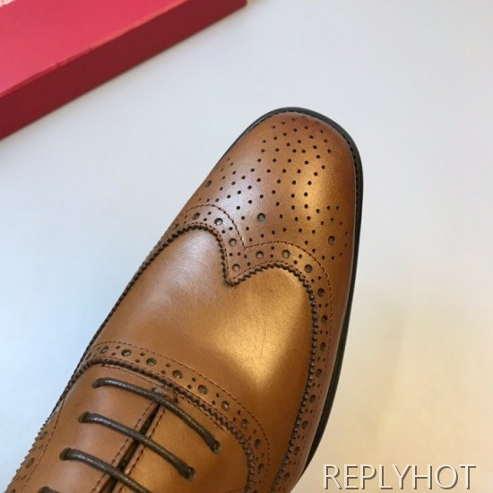 Ferragamo 2020 Mens Leather Oxford Shoes