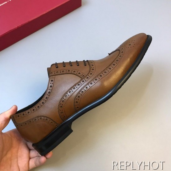 Ferragamo 2020 Mens Leather Oxford Shoes