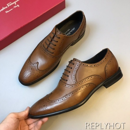 Ferragamo 2020 Mens Leather Oxford Shoes