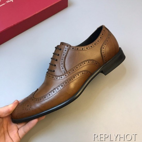 Ferragamo 2020 Mens Leather Oxford Shoes