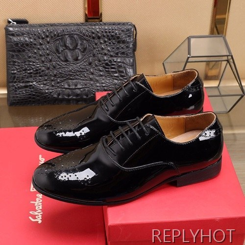Ferragamo 2020 Mens Leather Oxford Shoes