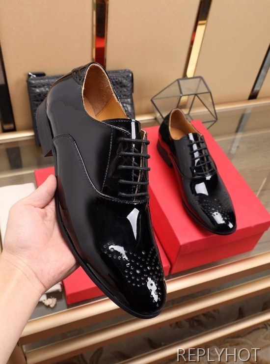 Ferragamo 2020 Mens Leather Oxford Shoes