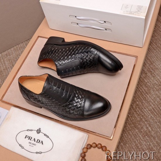 Prada 2020 Mens Leather Oxford Shoes