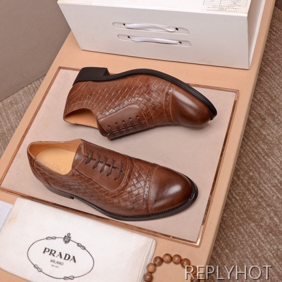 Prada 2020 Mens Leather Oxford Shoes