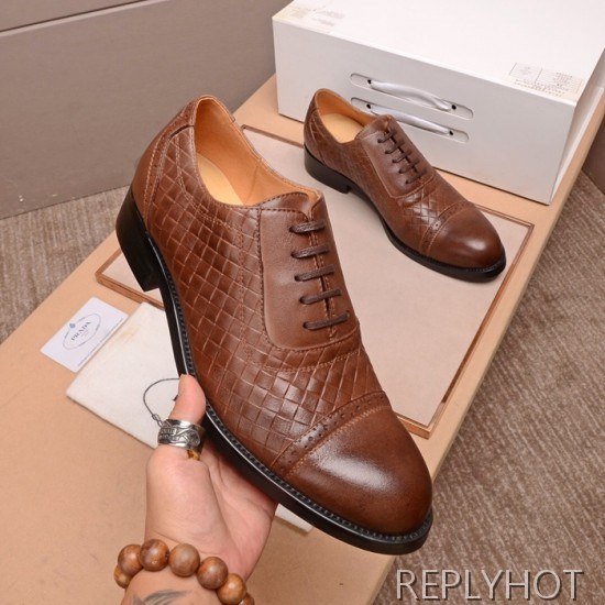 Prada 2020 Mens Leather Oxford Shoes