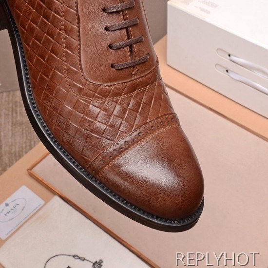 Prada 2020 Mens Leather Oxford Shoes