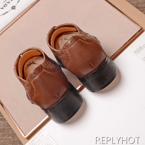 Prada 2020 Mens Leather Oxford Shoes