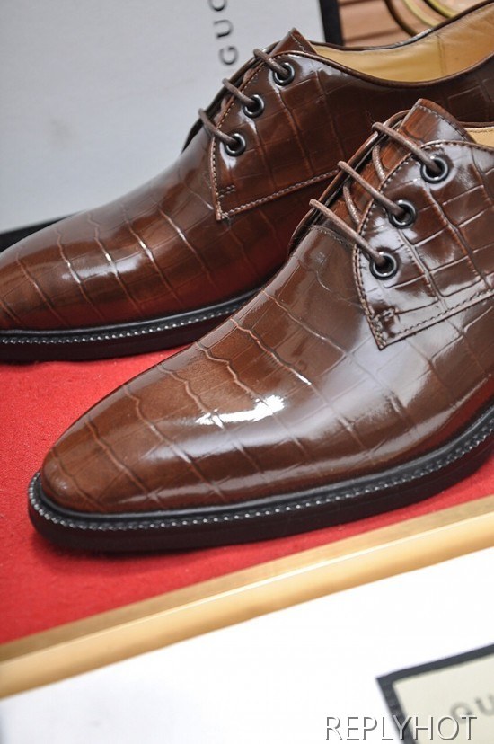 Gucci 2020 Mens Leather Oxford Shoes