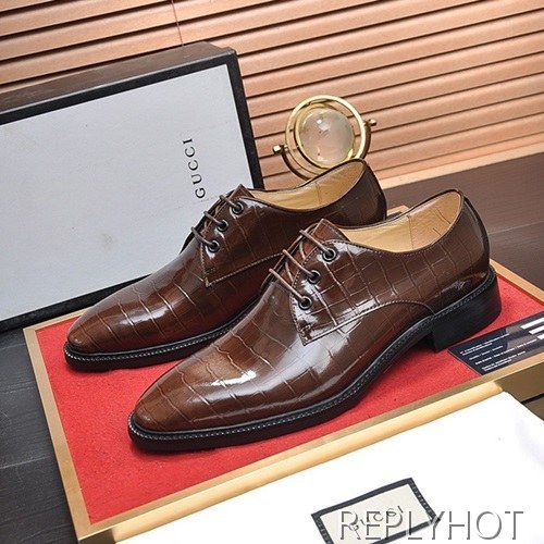 Gucci 2020 Mens Leather Oxford Shoes