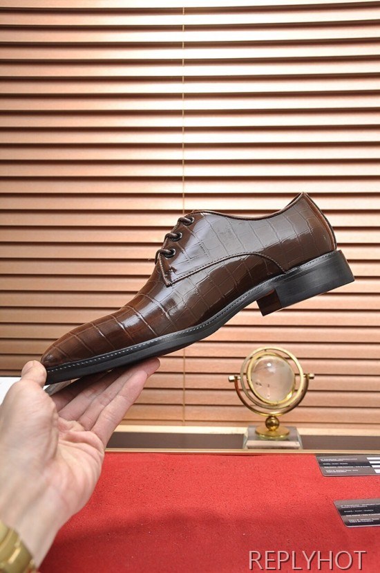 Gucci 2020 Mens Leather Oxford Shoes