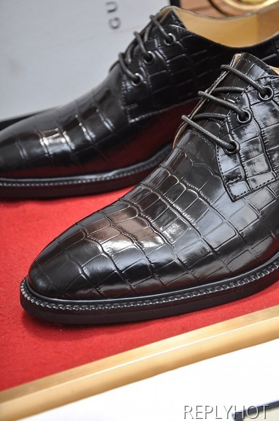 Gucci 2020 Mens Leather Oxford Shoes