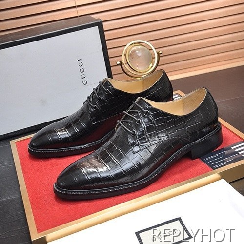 Gucci 2020 Mens Leather Oxford Shoes