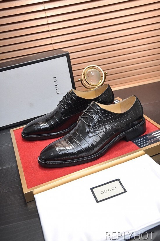Gucci 2020 Mens Leather Oxford Shoes