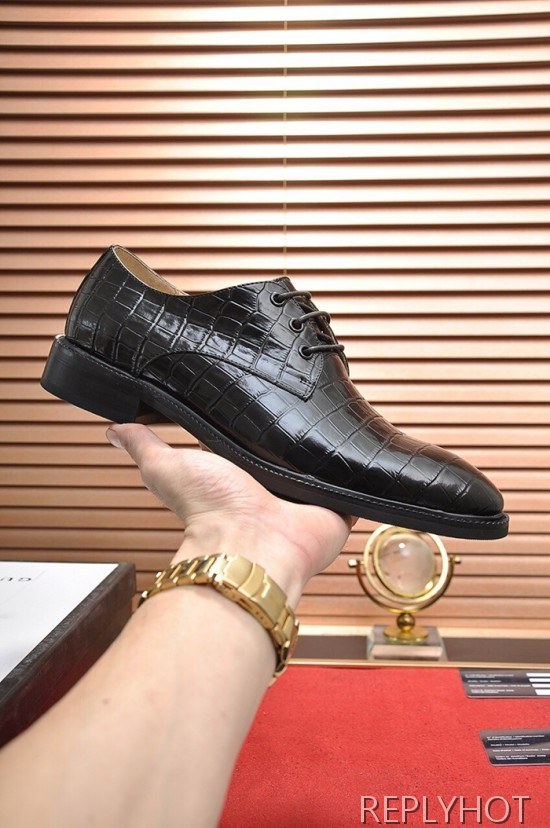 Gucci 2020 Mens Leather Oxford Shoes