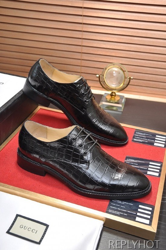 Gucci 2020 Mens Leather Oxford Shoes