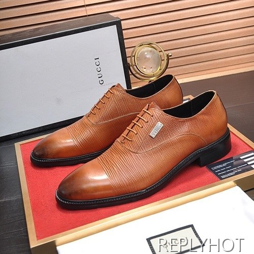 Gucci 2020 Mens Leather Oxford Shoes