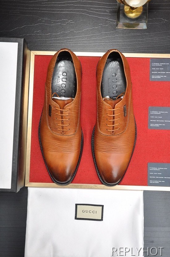 Gucci 2020 Mens Leather Oxford Shoes