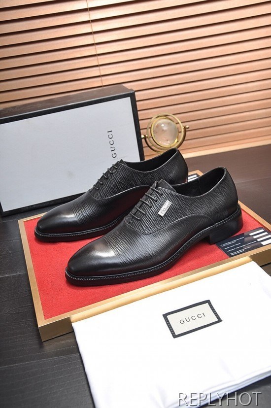 Gucci 2020 Mens Leather Oxford Shoes