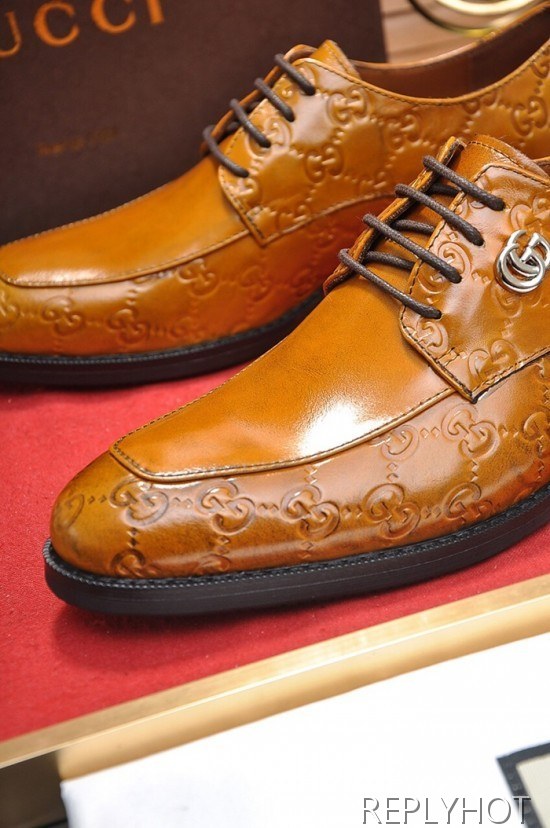 Gucci 2020 Mens Leather Oxford Shoes