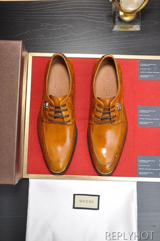 Gucci 2020 Mens Leather Oxford Shoes