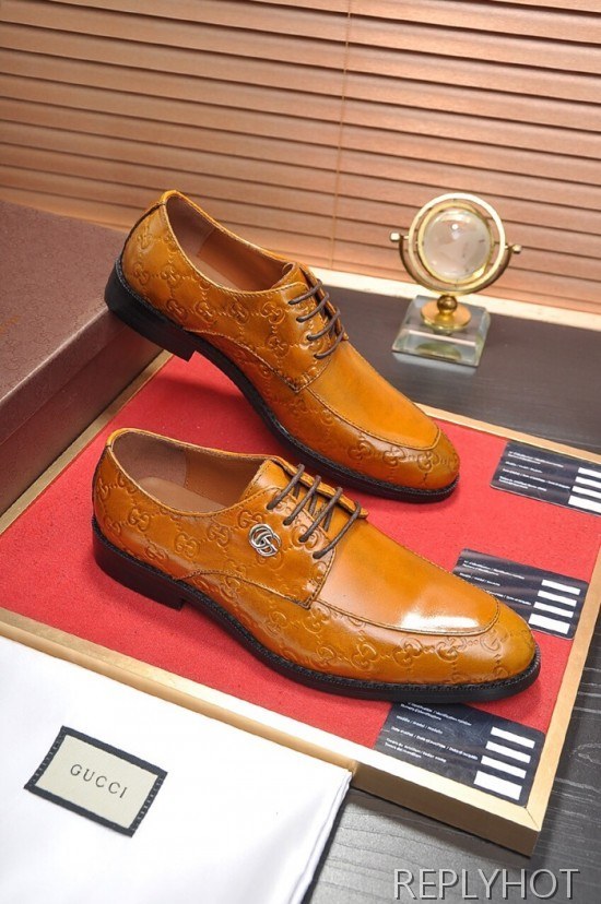 Gucci 2020 Mens Leather Oxford Shoes