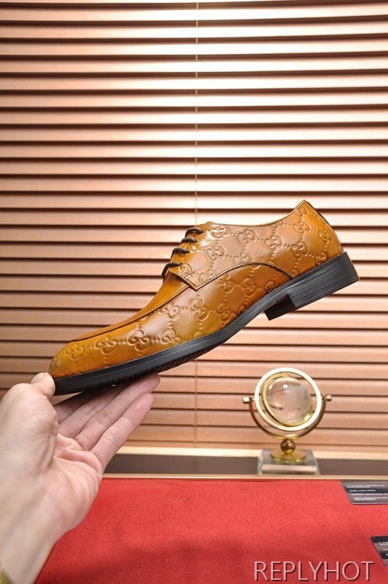 Gucci 2020 Mens Leather Oxford Shoes
