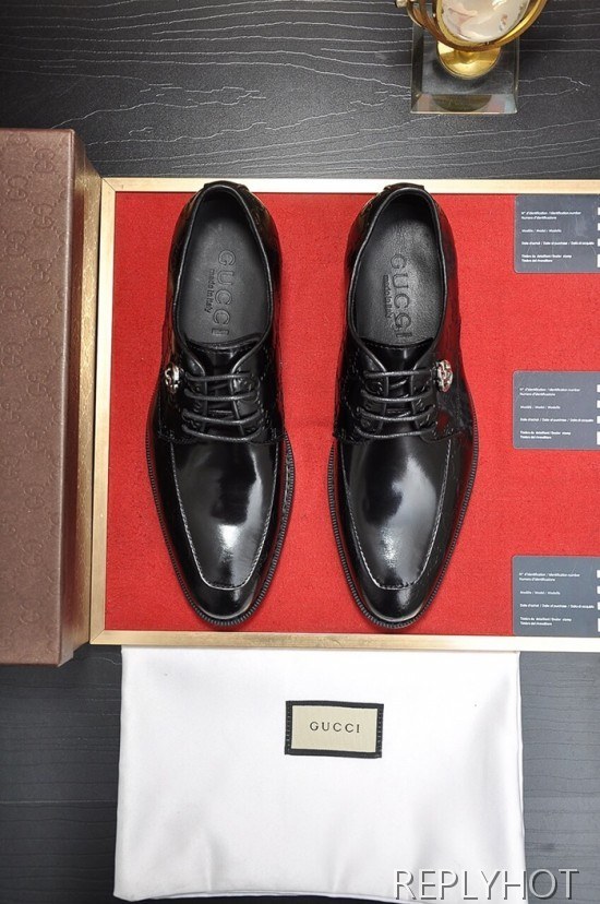 Gucci 2020 Mens Leather Oxford Shoes
