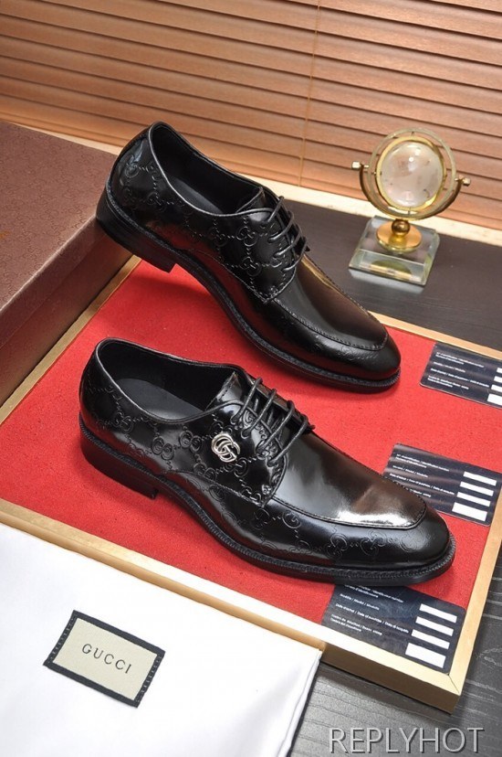 Gucci 2020 Mens Leather Oxford Shoes