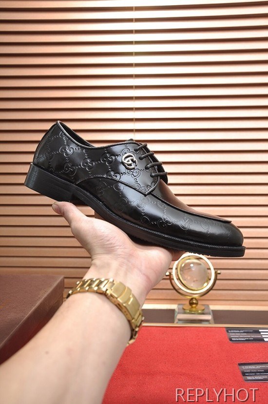 Gucci 2020 Mens Leather Oxford Shoes