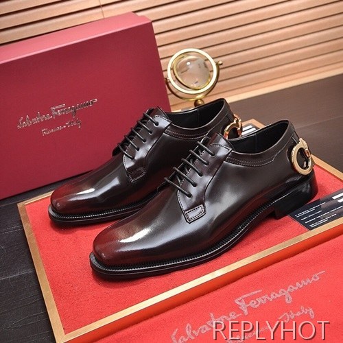 Ferragamo 2020 Mens Leather Oxford Shoes